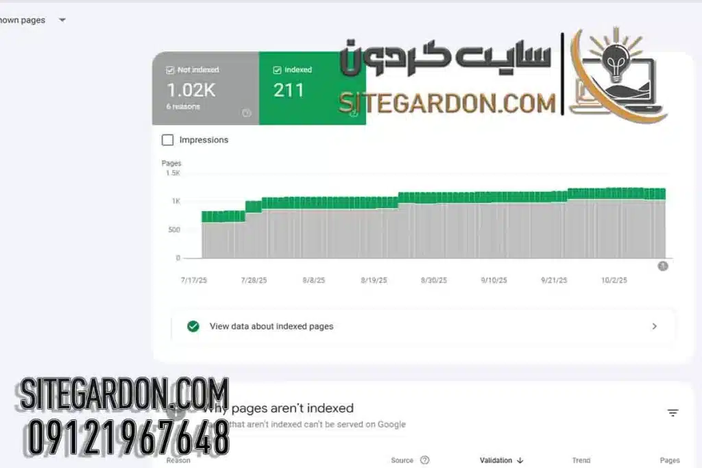 بررسی و رفع مشکلات ایندکس شدن صفحات